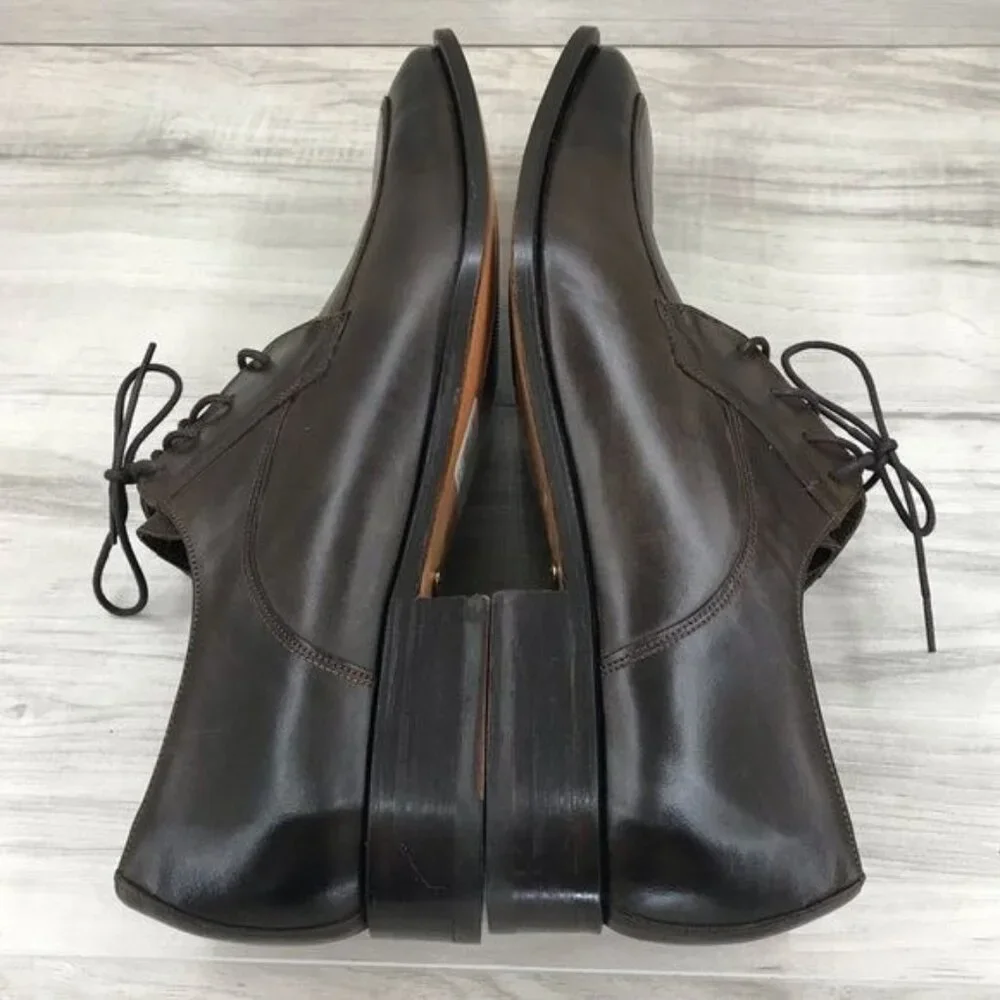 Sarar Dress Shoes Men's EU 44 Brown Leather Derby Oxford Lace Up